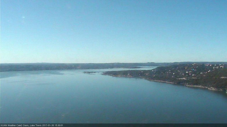 Lake Travis webcam, January 30, 2017 2:55 PM CT