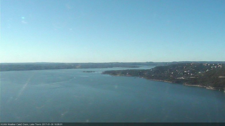 Lake Travis webcam, January 30, 2017 3:20 PM CT