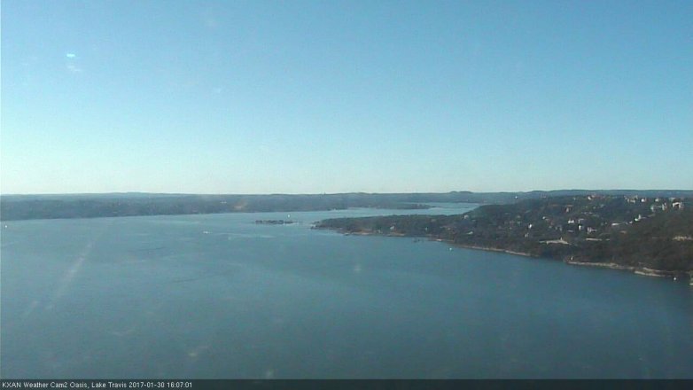 Lake Travis webcam, January 30, 2017 3:30 PM CT
