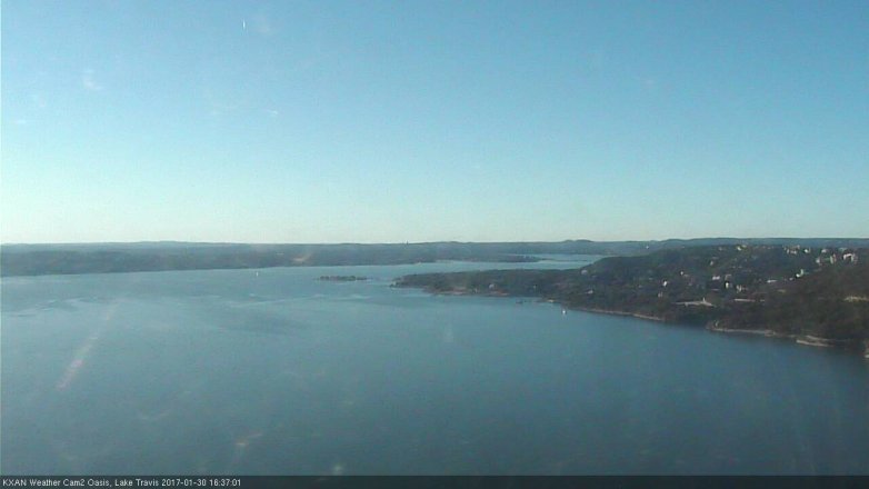 Lake Travis webcam, January 30, 2017 4:05 PM CT