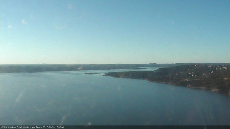 Lake Travis webcam, January 30, 2017 4:15 PM CT