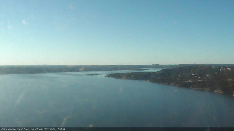 Lake Travis webcam, January 30, 2017 4:25 PM CT