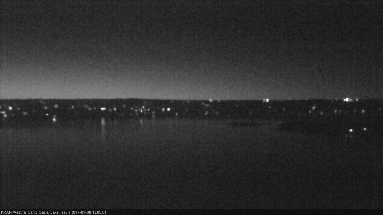 Lake Travis webcam, January 30, 2017 6:20 PM CT