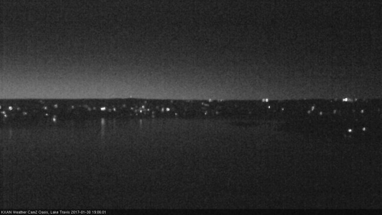 Lake Travis webcam, January 30, 2017 6:35 PM CT
