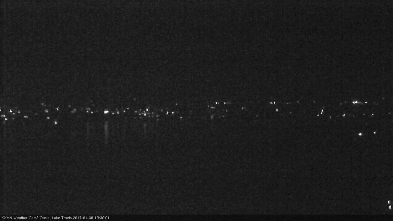 Lake Travis webcam, January 30, 2017 6:50 PM CT