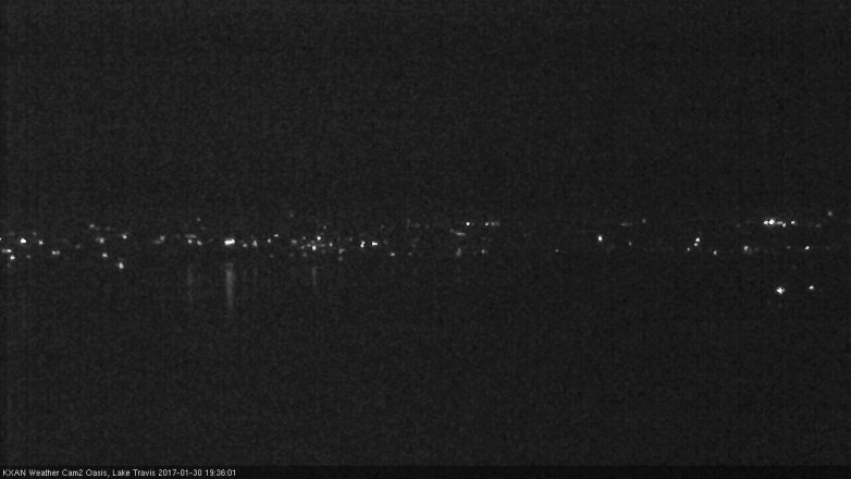 Lake Travis webcam, January 30, 2017 6:55 PM CT
