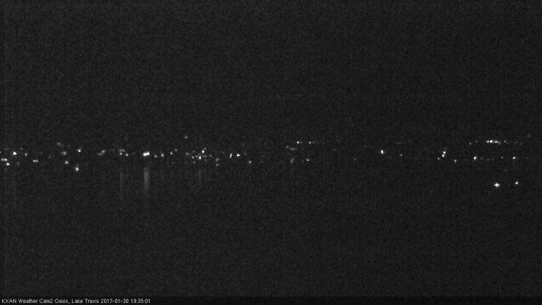 Lake Travis webcam, January 30, 2017 7:00 PM CT