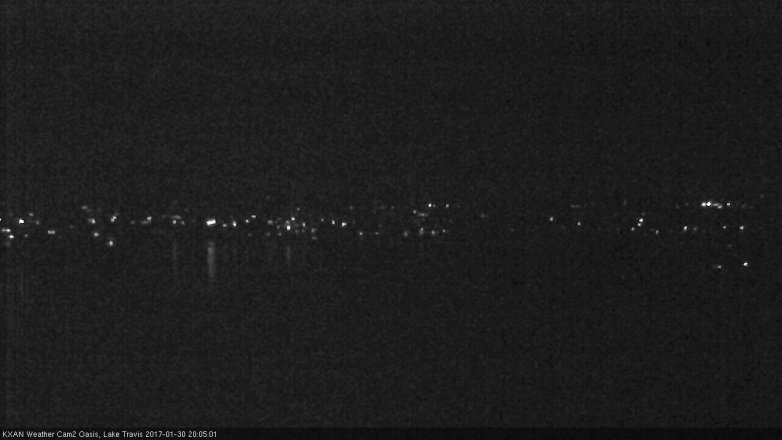 Lake Travis webcam, January 30, 2017 7:10 PM CT