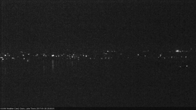 Lake Travis webcam, January 30, 2017 7:25 PM CT
