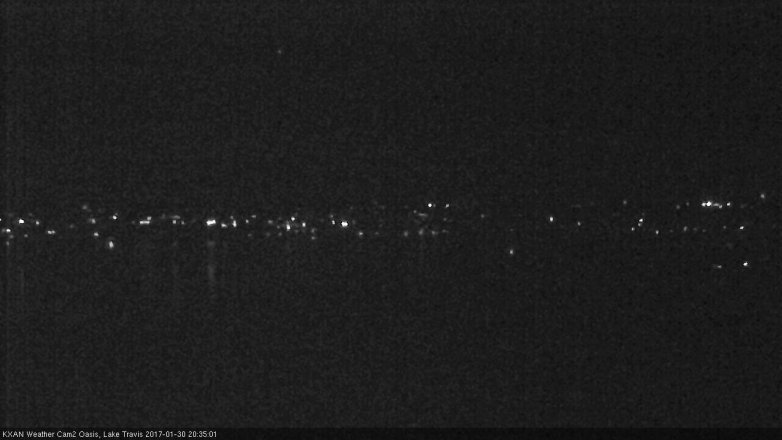 Lake Travis webcam, January 30, 2017 7:50 PM CT