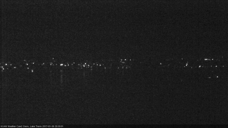 Lake Travis webcam, January 30, 2017 7:55 PM CT