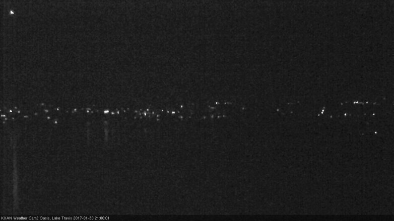 Lake Travis webcam, January 30, 2017 8:10 PM CT