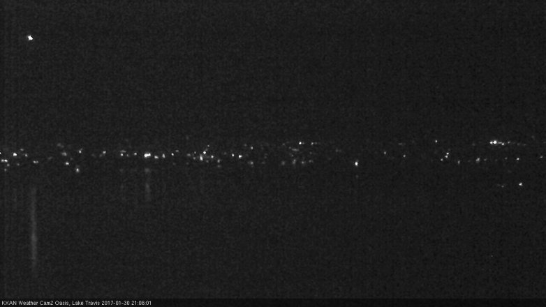 Lake Travis webcam, January 30, 2017 8:25 PM CT