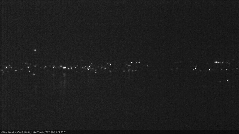 Lake Travis webcam, January 30, 2017 8:40 PM CT