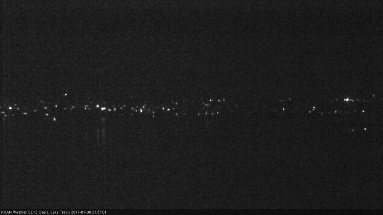 Lake Travis webcam, January 30, 2017 8:50 PM CT
