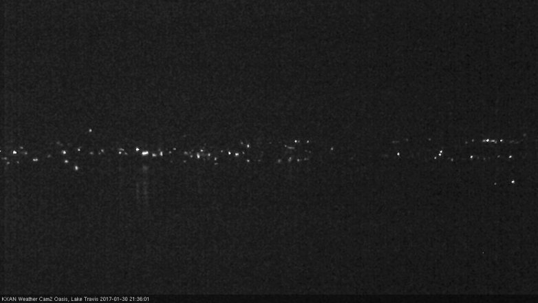 Lake Travis webcam, January 30, 2017 8:55 PM CT