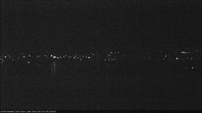 Lake Travis webcam, January 30, 2017 9:10 PM CT
