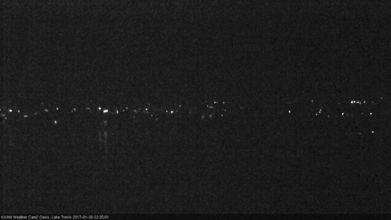 Lake Travis webcam, January 30, 2017 9:50 PM CT