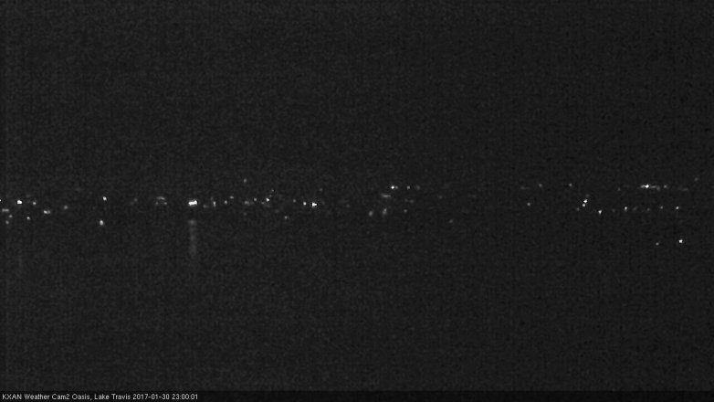 Lake Travis webcam, January 30, 2017 10:10 PM CT