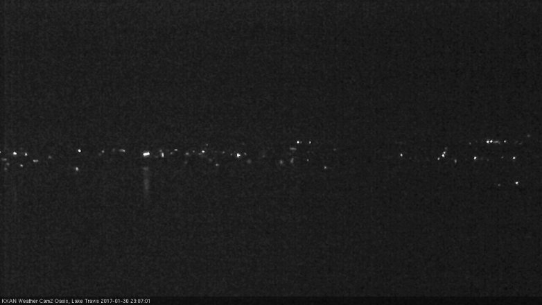 Lake Travis webcam, January 30, 2017 10:25 PM CT
