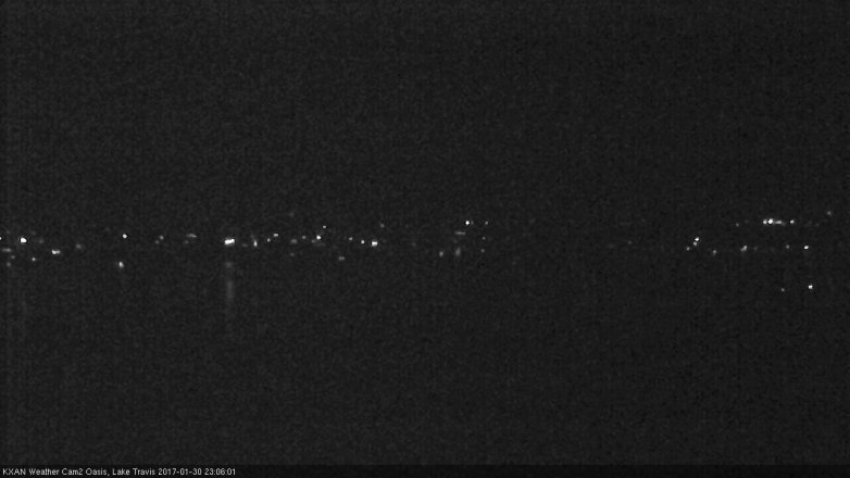 Lake Travis webcam, January 30, 2017 10:35 PM CT