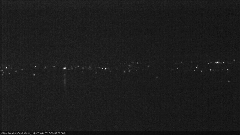 Lake Travis webcam, January 30, 2017 10:45 PM CT