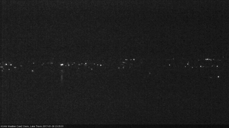 Lake Travis webcam, January 30, 2017 10:50 PM CT
