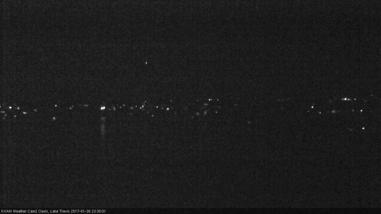 Lake Travis webcam, January 30, 2017 10:55 PM CT