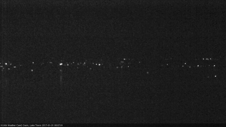 Lake Travis webcam, January 30, 2017 11:15 PM CT