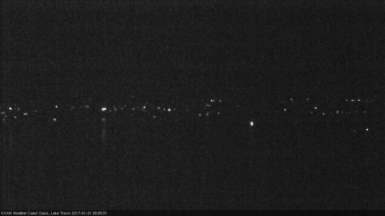 Lake Travis webcam, January 30, 2017 11:20 PM CT
