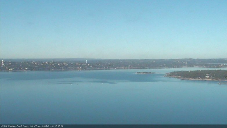 Lake Travis webcam, January 31, 2017 9:15 AM CT