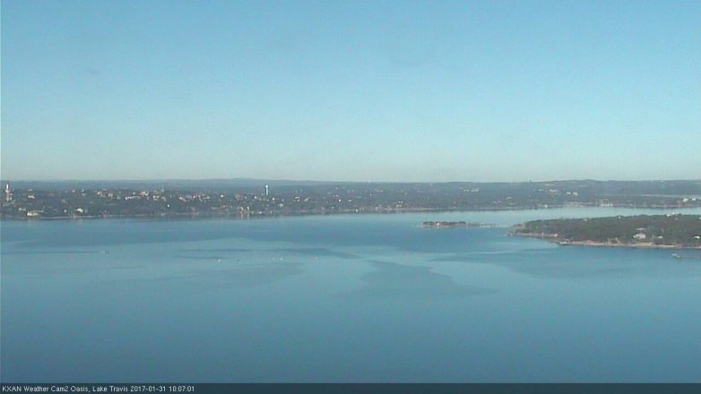 Lake Travis webcam, January 31, 2017 9:30 AM CT