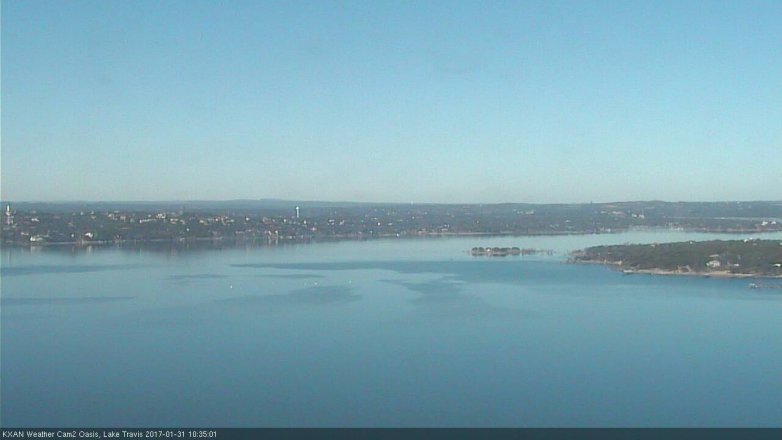 Lake Travis webcam, January 31, 2017 9:40 AM CT