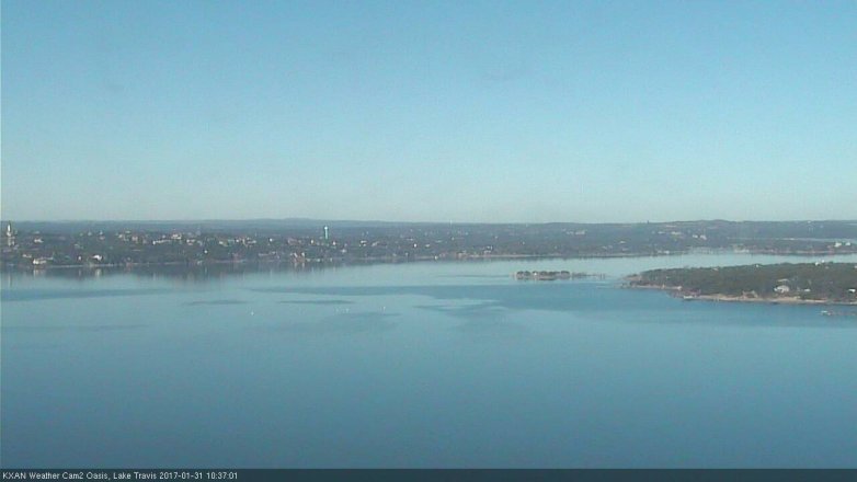 Lake Travis webcam, January 31, 2017 9:50 AM CT