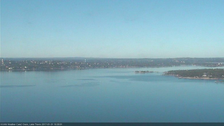 Lake Travis webcam, January 31, 2017 10:00 AM CT