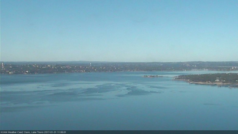 Lake Travis webcam, January 31, 2017 10:10 AM CT