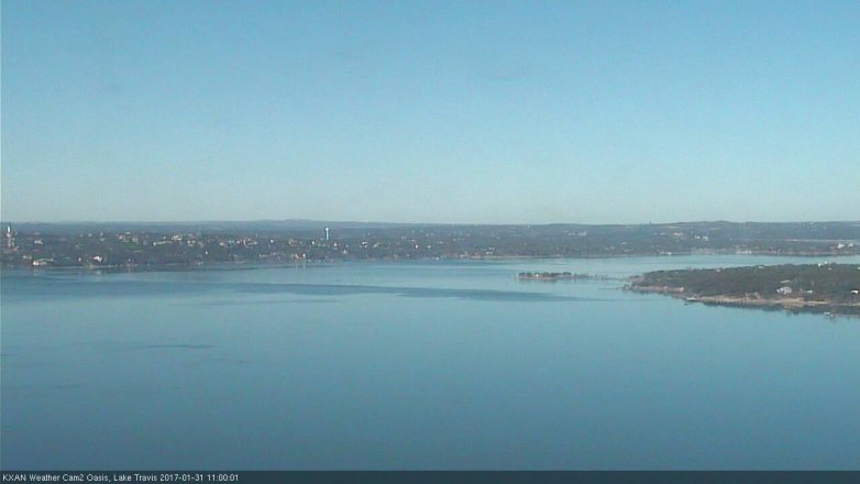 Lake Travis webcam, January 31, 2017 10:15 AM CT