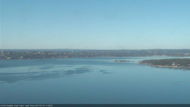 Lake Travis webcam, January 31, 2017 10:35 AM CT