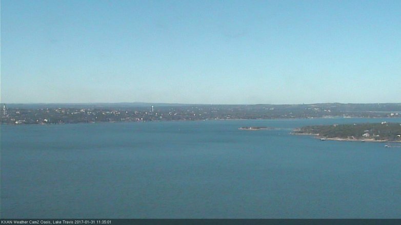 Lake Travis webcam, January 31, 2017 10:40 AM CT