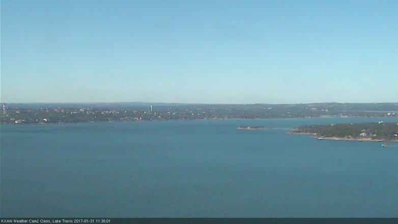 Lake Travis webcam, January 31, 2017 10:45 AM CT