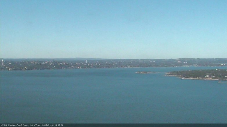 Lake Travis webcam, January 31, 2017 11:05 AM CT