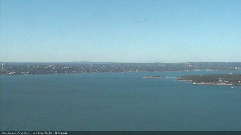 Lake Travis webcam, January 31, 2017 11:25 AM CT