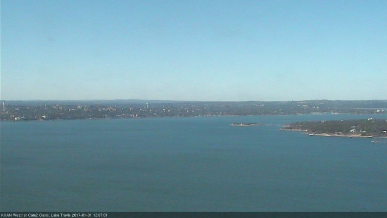 Lake Travis webcam, January 31, 2017 11:35 AM CT