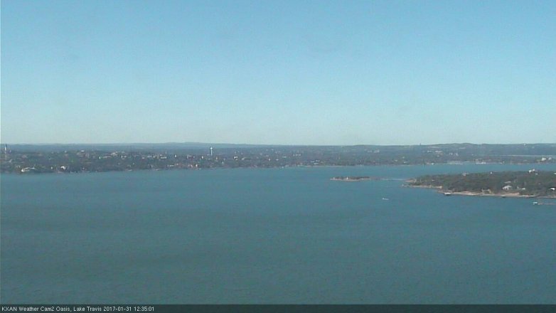 Lake Travis webcam, January 31, 2017 11:50 AM CT