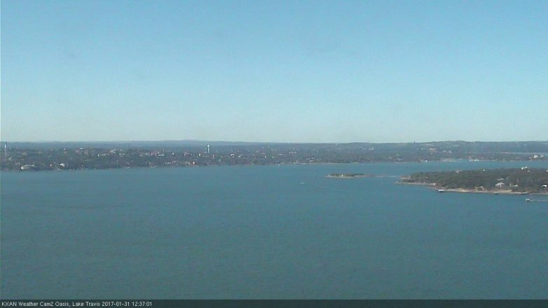 Lake Travis webcam, January 31, 2017 11:55 AM CT