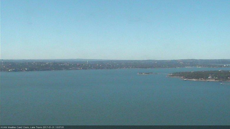Lake Travis webcam, January 31, 2017 12:35 PM CT
