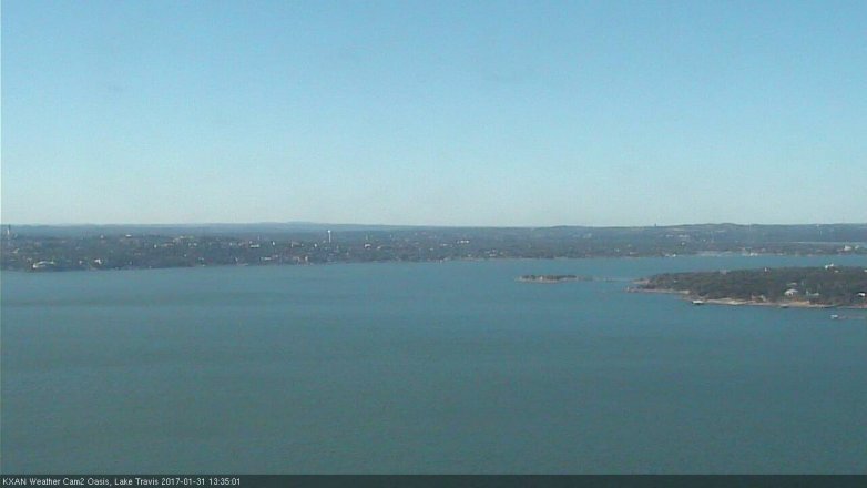 Lake Travis webcam, January 31, 2017 12:40 PM CT
