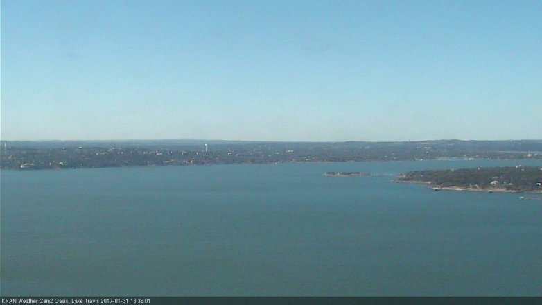 Lake Travis webcam, January 31, 2017 12:45 PM CT