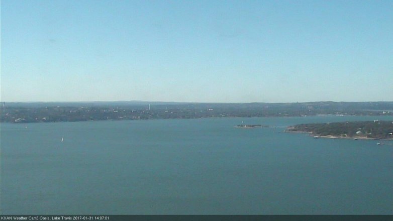 Lake Travis webcam, January 31, 2017 1:25 PM CT