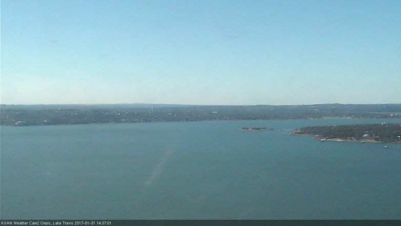 Lake Travis webcam, January 31, 2017 1:55 PM CT